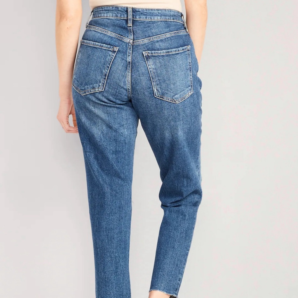 Old Navy Curvy Extra High-Waisted Button-Fly Straight Jeans Size 8